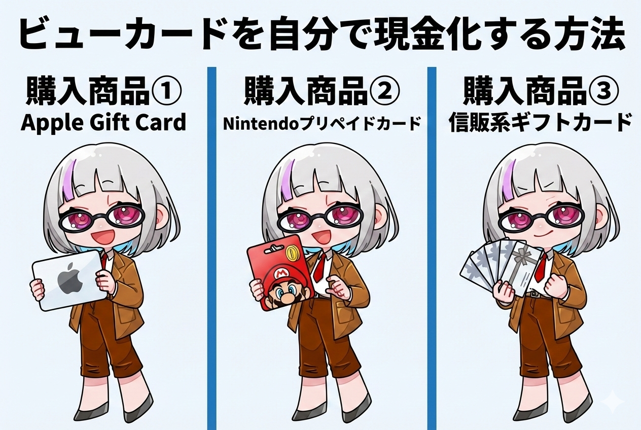 ビューカードを自分で現金化